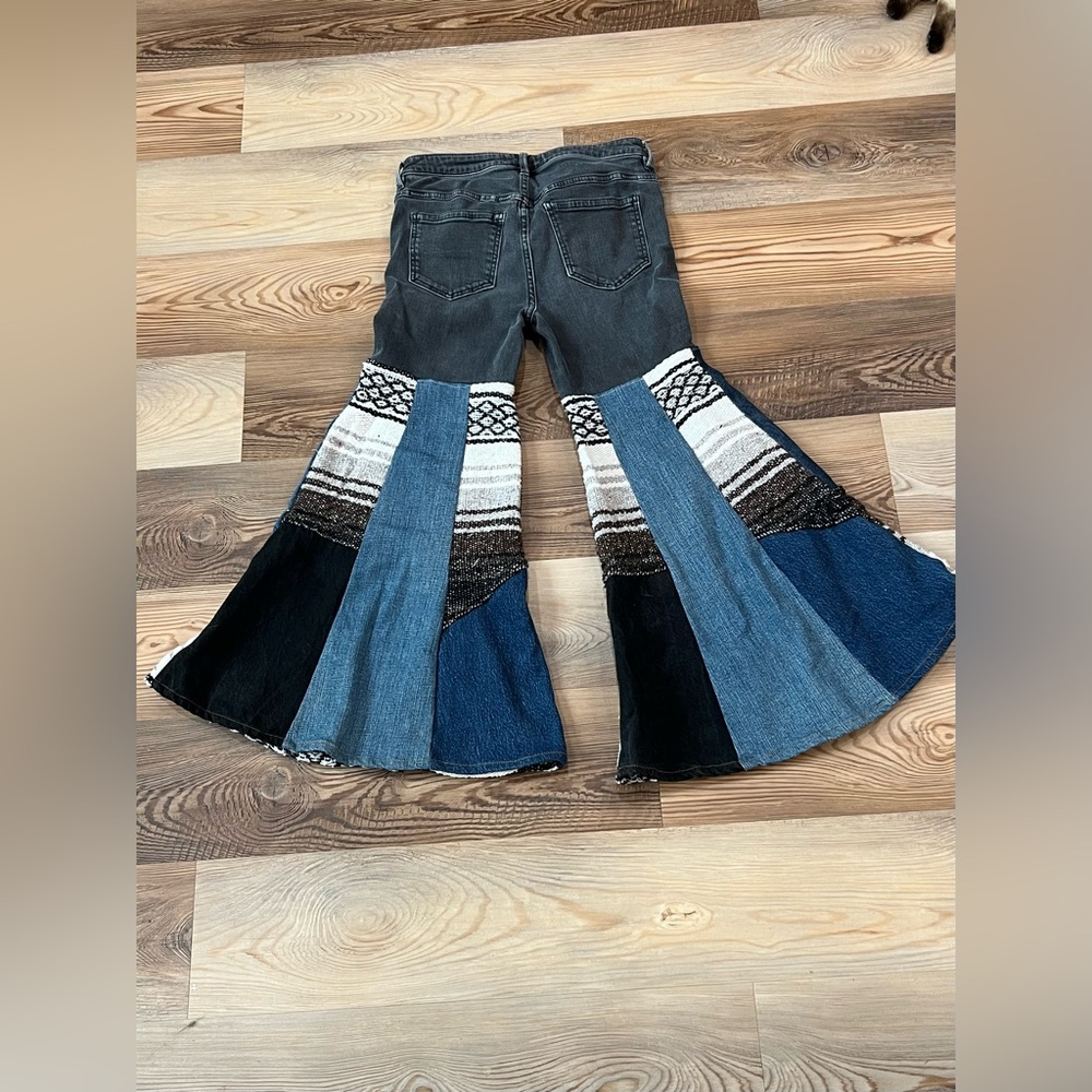 Free People Serape Wide Leg Jeans Size 28